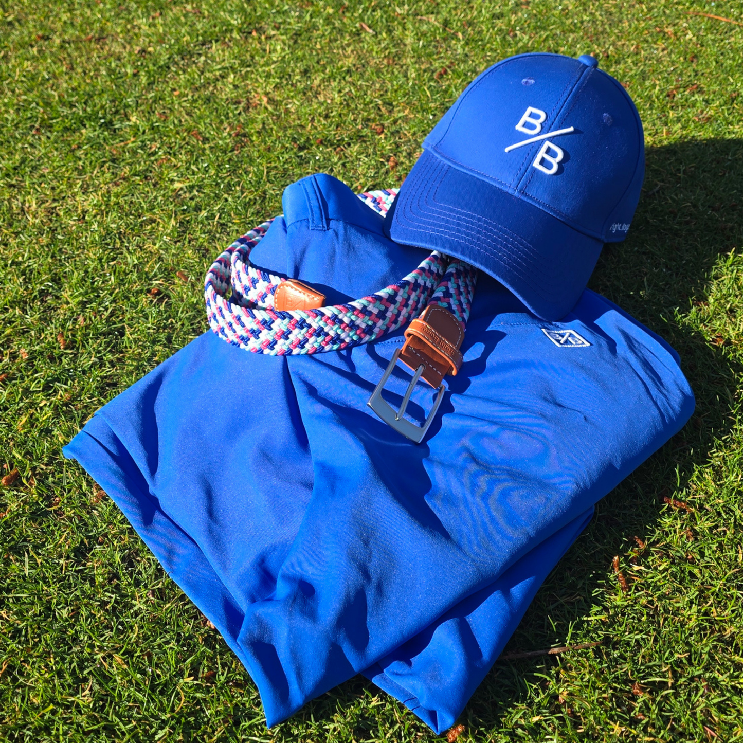 Golf pants, cap and belt